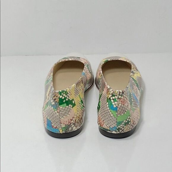 Jimmy Choo Cap-Toe Snakeskin-Embossed Leather Ballerina Flats size 35.5 - Picture 6 of 10